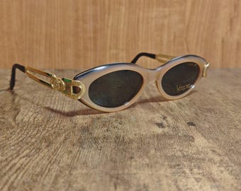 Gianni Versace Mod 4080 vintage zonnebril NOS | Jaren 90 luxe designerbrillen Medusa-stijl gewaagd retro montuur Made in Italy #1108