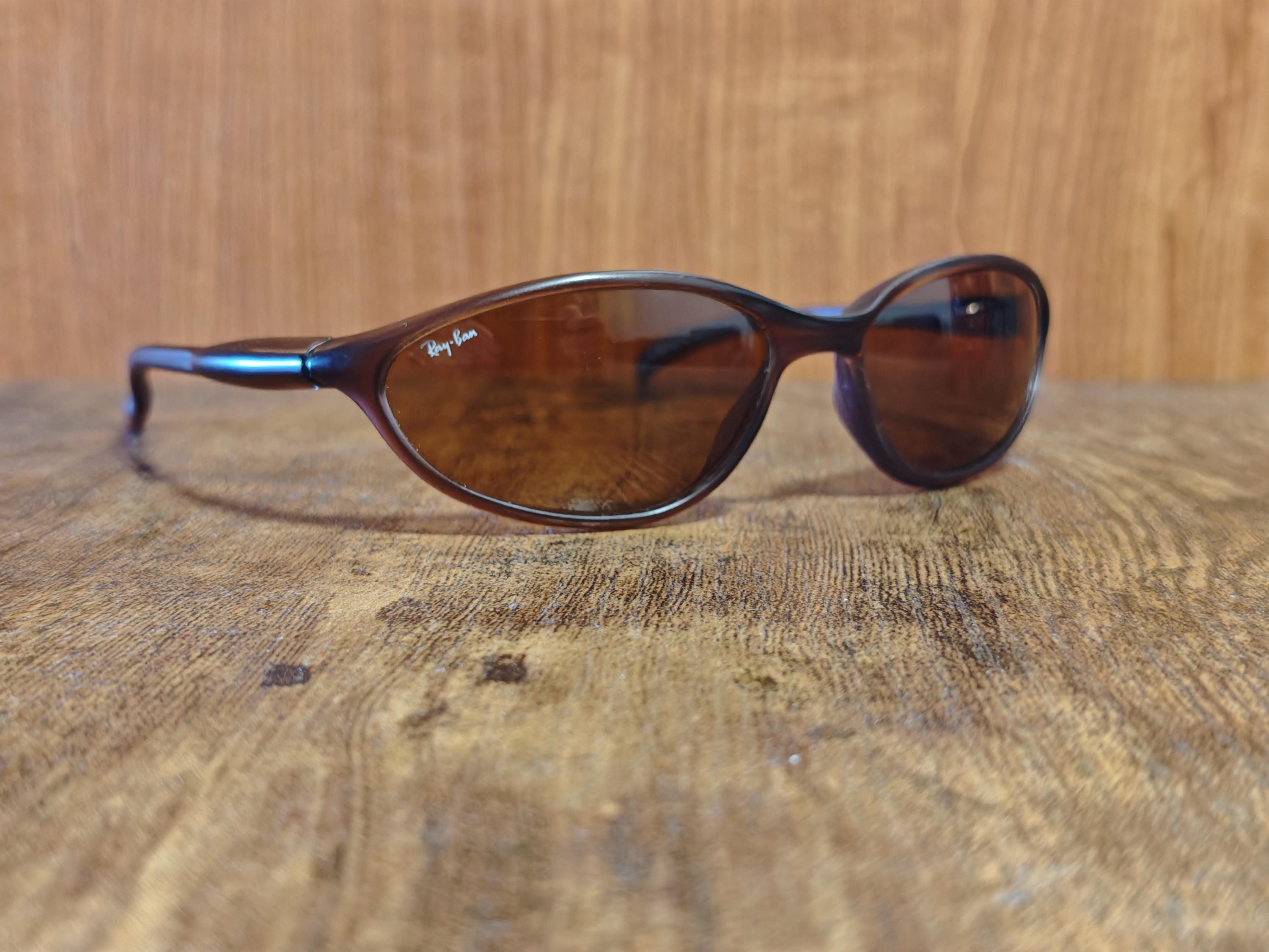 Ray Ban RB 2047 Cutters W3186 Brown Acetate Sunglasses Made in 