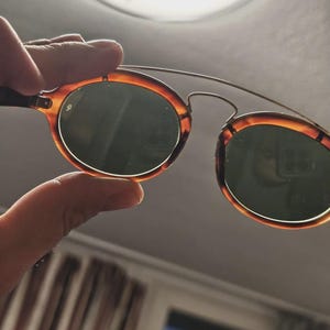 Vintage Ray Ban BL Gatsby Style Oval Sunglasses – Brown Tortoise Acetate Made in USA image 10