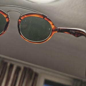 Vintage Ray Ban BL Gatsby Style Oval Sunglasses – Brown Tortoise Acetate Made in USA image 9