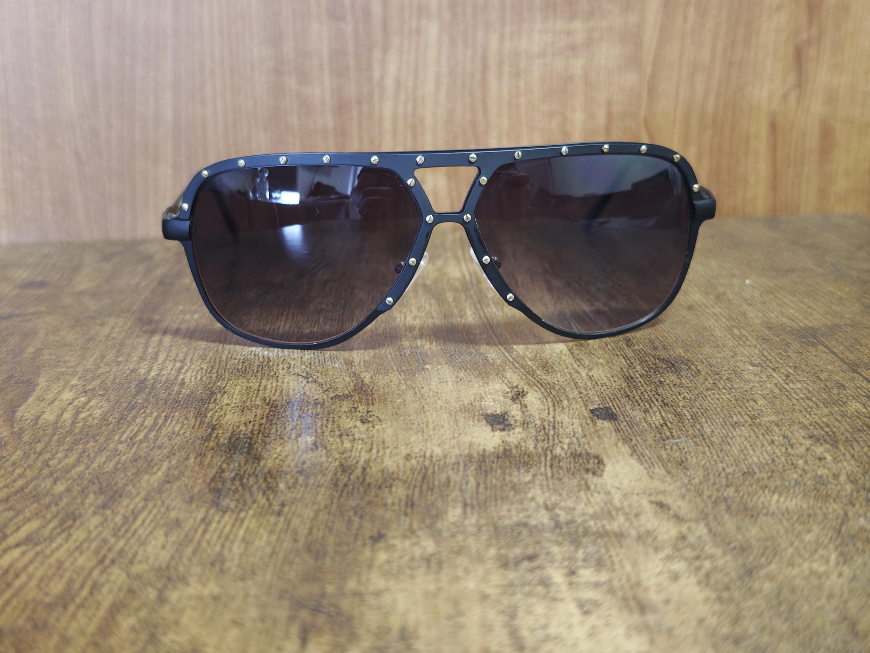 Black and Gold Aviator Blue Lense Sunglasses Alpina Style Alpina M1 Sunglasses - Etsy main image 2