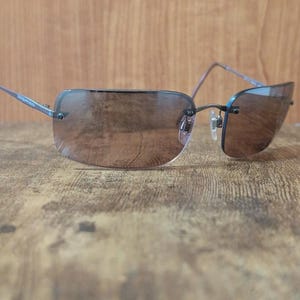 Emporio Armani 242-S Lightweight Sunglasses | Minimalist Designer Eyewear Made in Italy | Classic Everyday metal Frames 60/17
