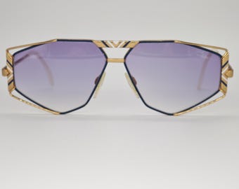 Gafas de sol vintage Cazal modelo 956 multicolor, ligeras, de metal, fabricadas en Alemania (61/11). Gafas de diseño.