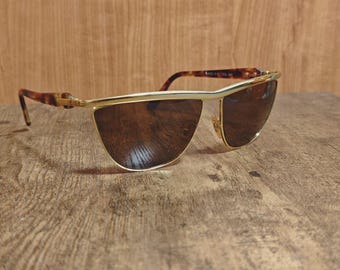 Rare Gianni Versace MOD S81 gold tortoise sunglasses made in Italy #X112