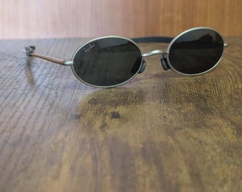 Vintage Ray Ban BL ORBS 6 silber Metall ovale Sonnenbrille von bausch und lomb. hergestellt in den USA. Designerbrille #1111