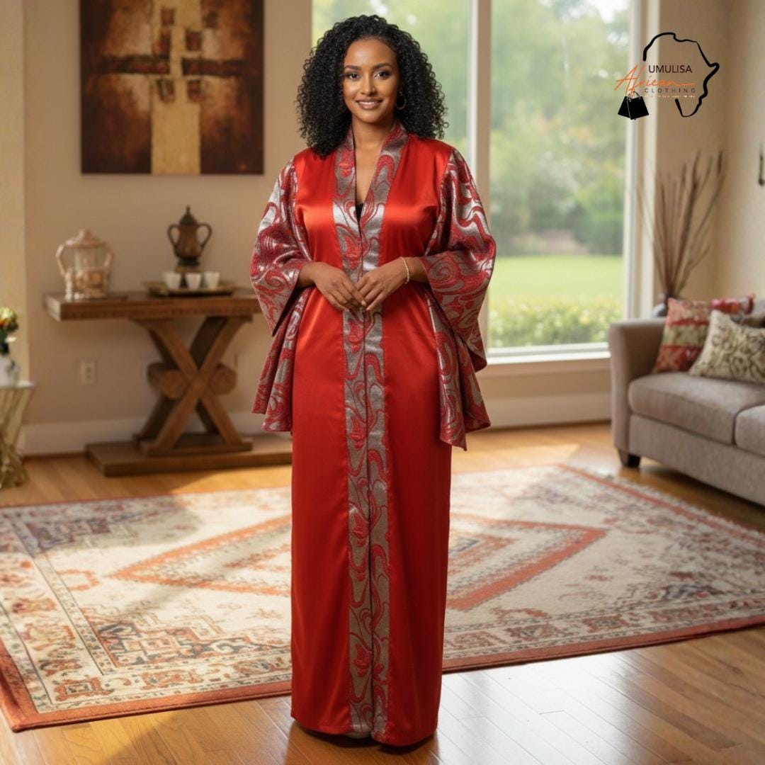 formal kimono dress Animal Print kimono - Satin Leopard Kimono main image 1