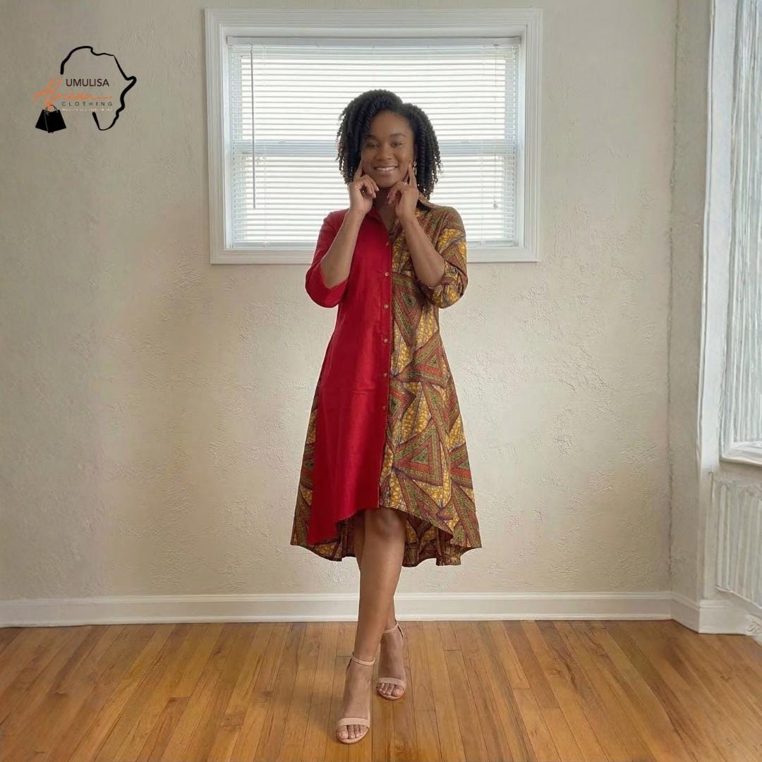 Asymmetric Shirt Dress - Etsy