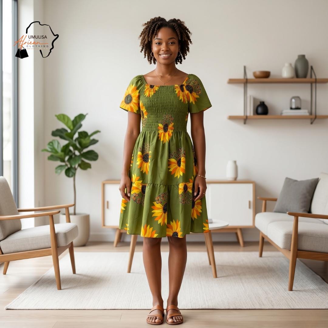 Midi Sunflower Dress - Etsy