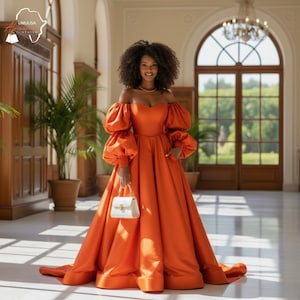 Burnt Orange Corset Dress