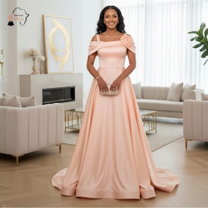 Peach off Shoulder Dress - Etsy