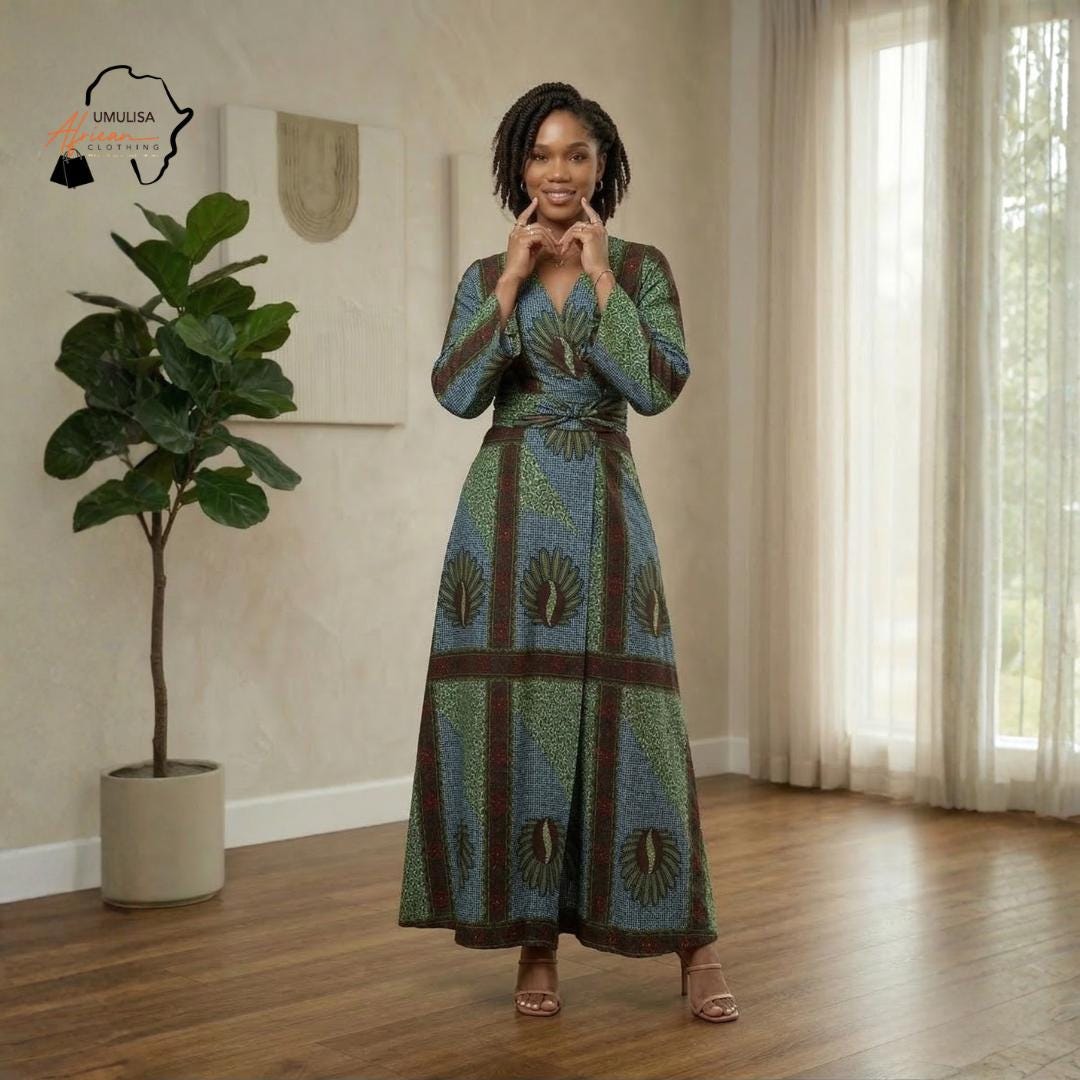 Ethnic Green Dress - Etsy