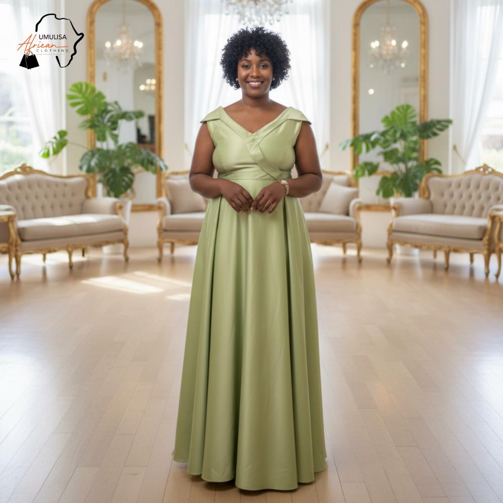 Satin Sage Wrap Dress - Etsy