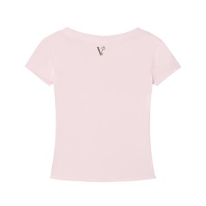 T-shirt slim fit con scollo a V in Tencel, maglietta corta ecologica da donna, morbida e aderente, a maniche corte, ideale per l'estate, casual ed elegante, perfetta per l'ufficio. immagine 10