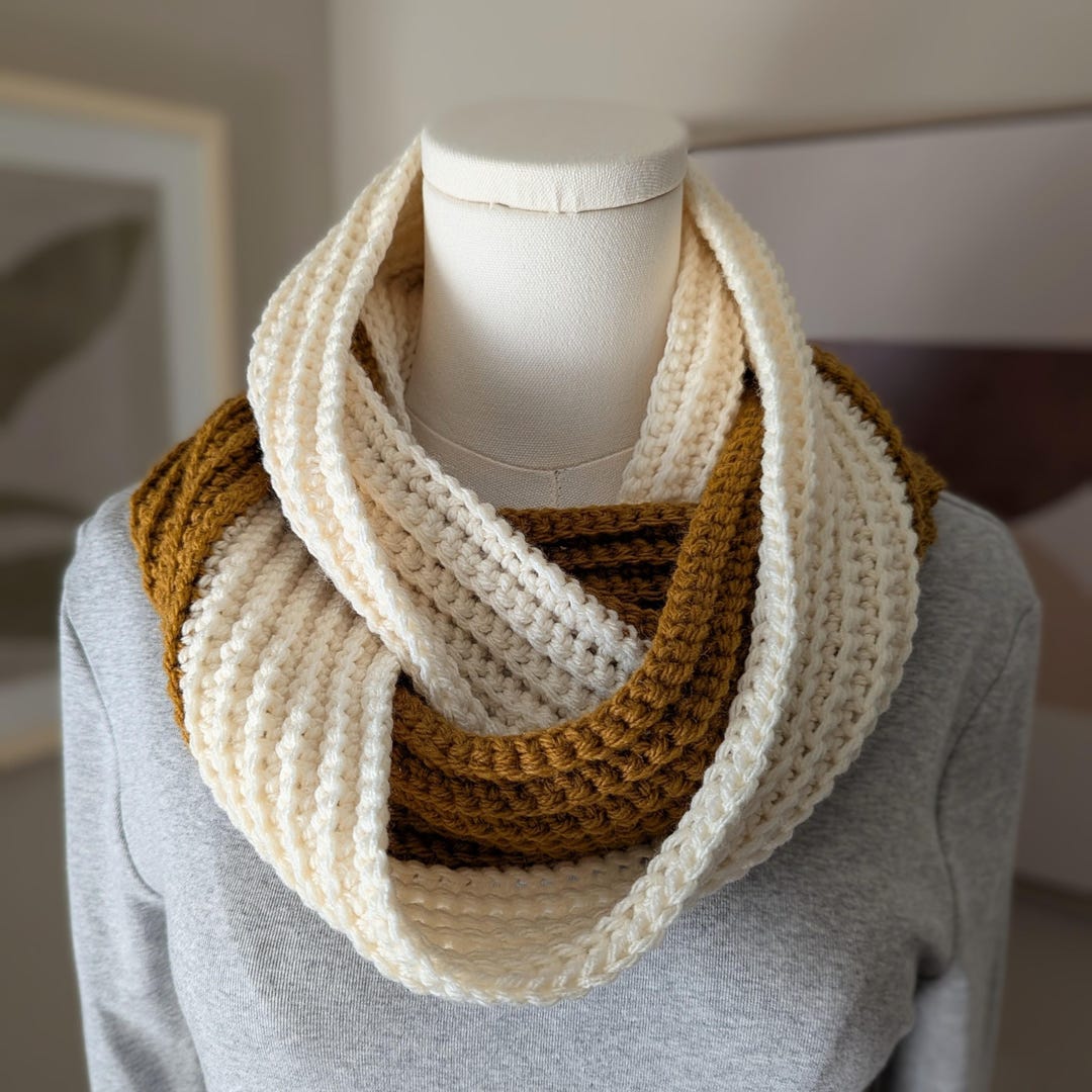 Easy Infinity Scarf Crochet Pattern for Beginners (PDF Download) - Etsy