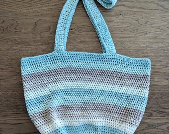 Seaside Tote Crochet Pattern | Market Bag | Purse | Beach Bag (PDF Download)