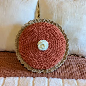 Easy Giant Pumpkin Pie Pillow Crochet Pattern for Beginners | Thanksgiving and Fall Decor (PDF Download)