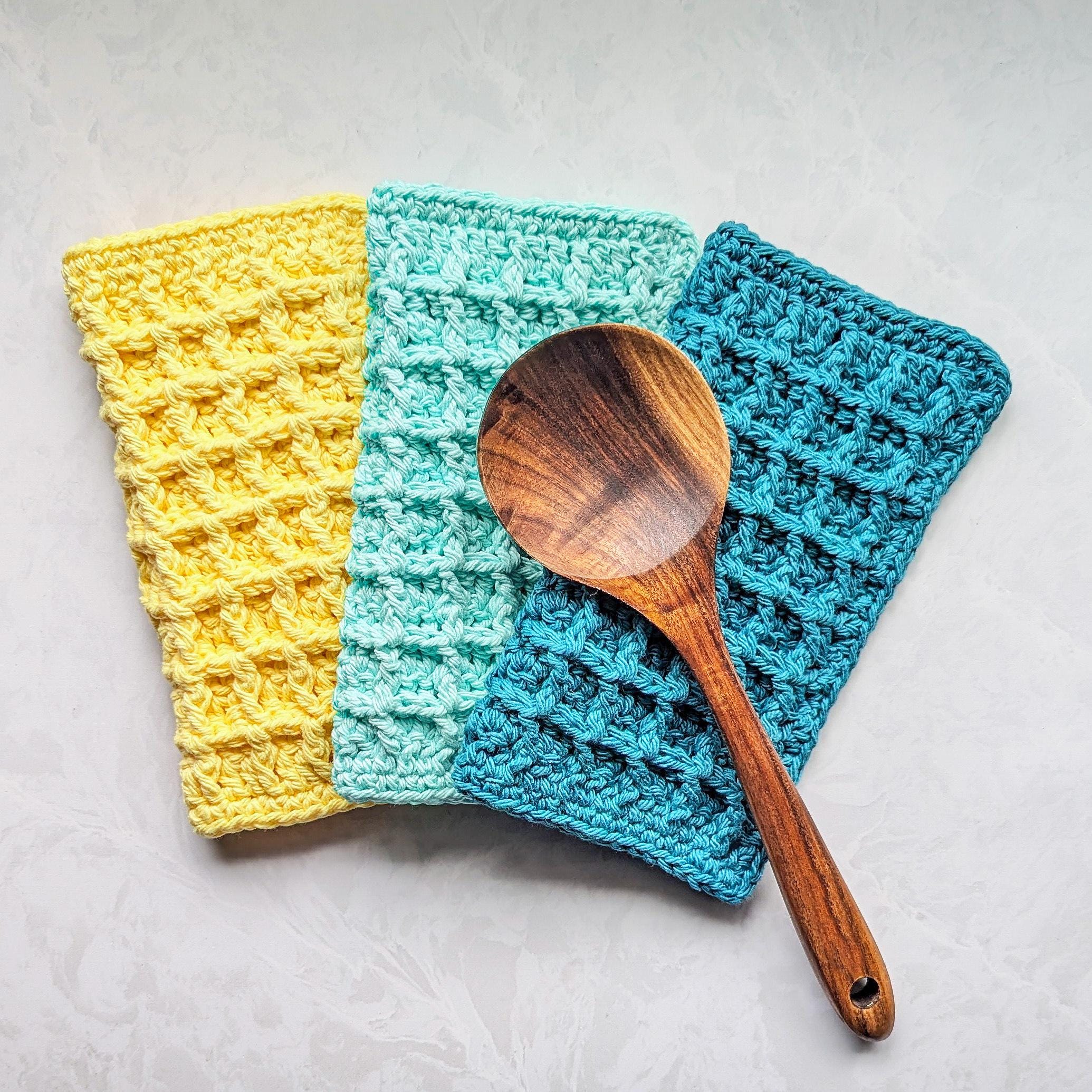 Waffle Stitch Dishcloth Crochet