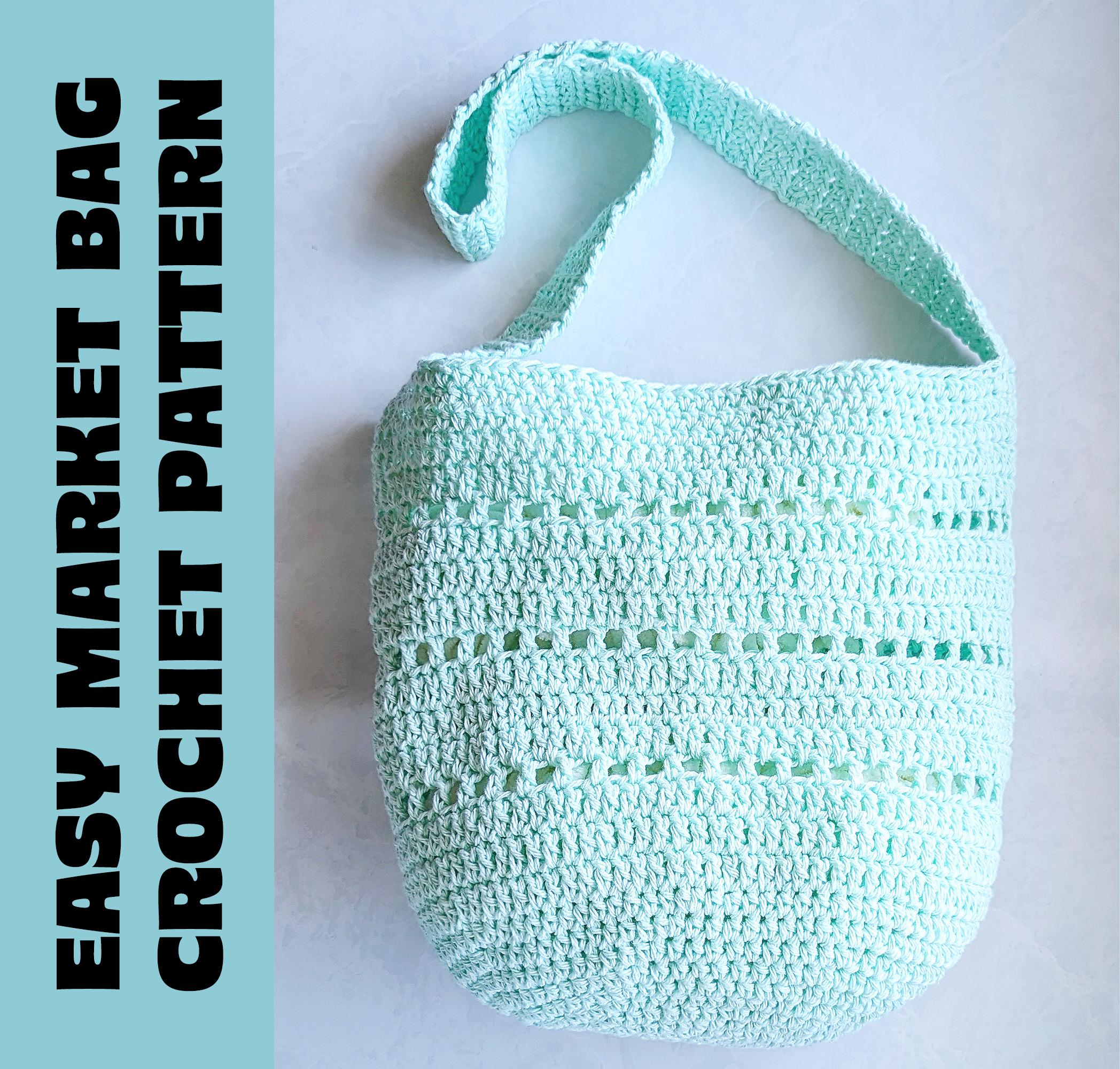 Easy Market Bag Crochet Pattern | Tote | Beach Bag (PDF Download) - Etsy