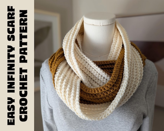 Easy Infinity Scarf Crochet Pattern for Beginners (PDF Download