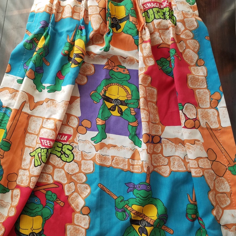 Vintage Teenage Mutant Ninja Turtles Curtains Etsy