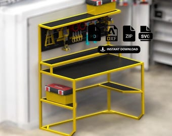 Metal Workbench Plans with Tool Organizer | CNC Laser Cut (Digital Files)