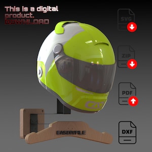 Plany wieszaka na sprzęt motocyklowy DIY | Wieszak ścienny na kask i kurtkę | Pliki PDF CNC DXF