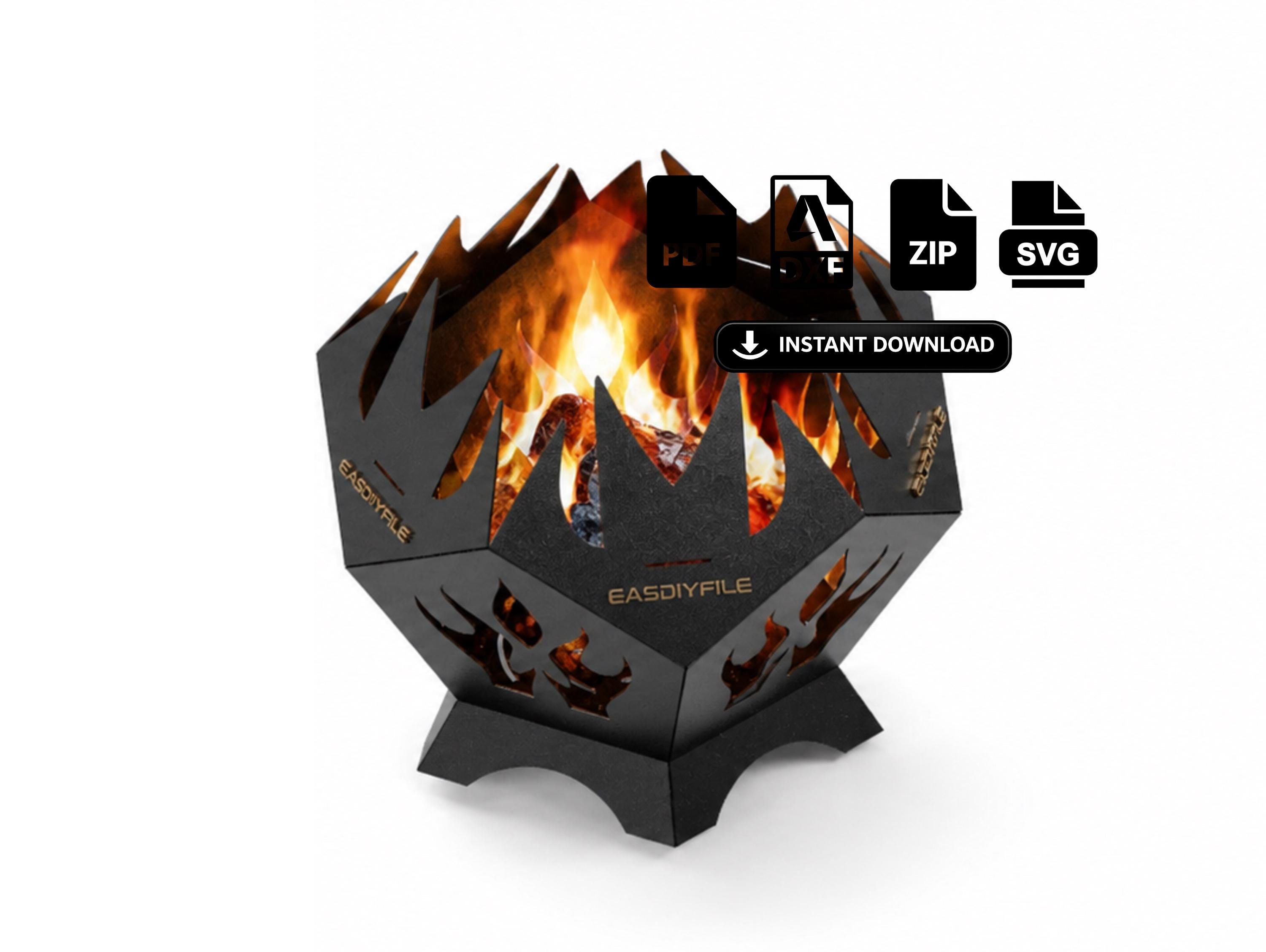 Geometric Pits Geometric Sphere Fire Pit Plans | CNC Laser Cut DXF Files (digital ...
