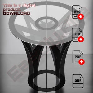 DIY Round Dining Table Base | Laser Cut Metal Table Legs | CNC DXF Pdf Plans | Digital Download