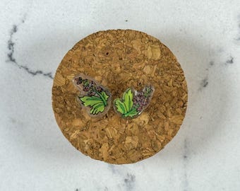 Bluebell stud earrings pink