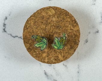 Bluebell stud earrings yellow