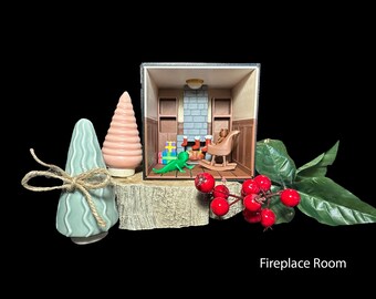 Fireplace Room-Mini themed holiday room