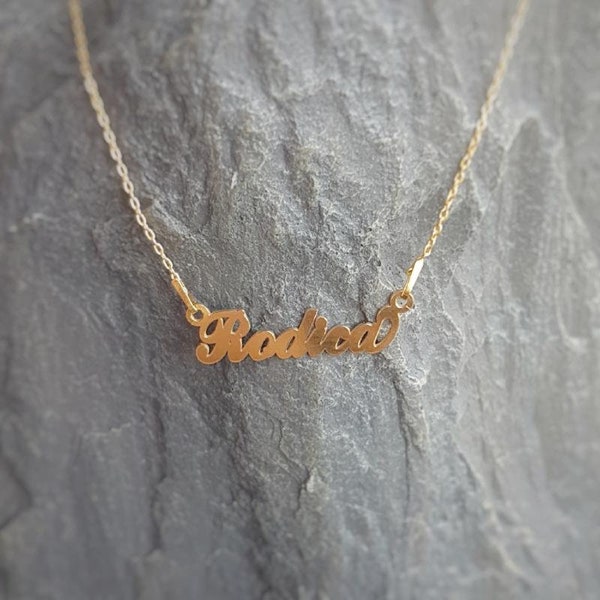 Rodica - Personalised Name necklace | 24k Gold Plated Sterling Silver