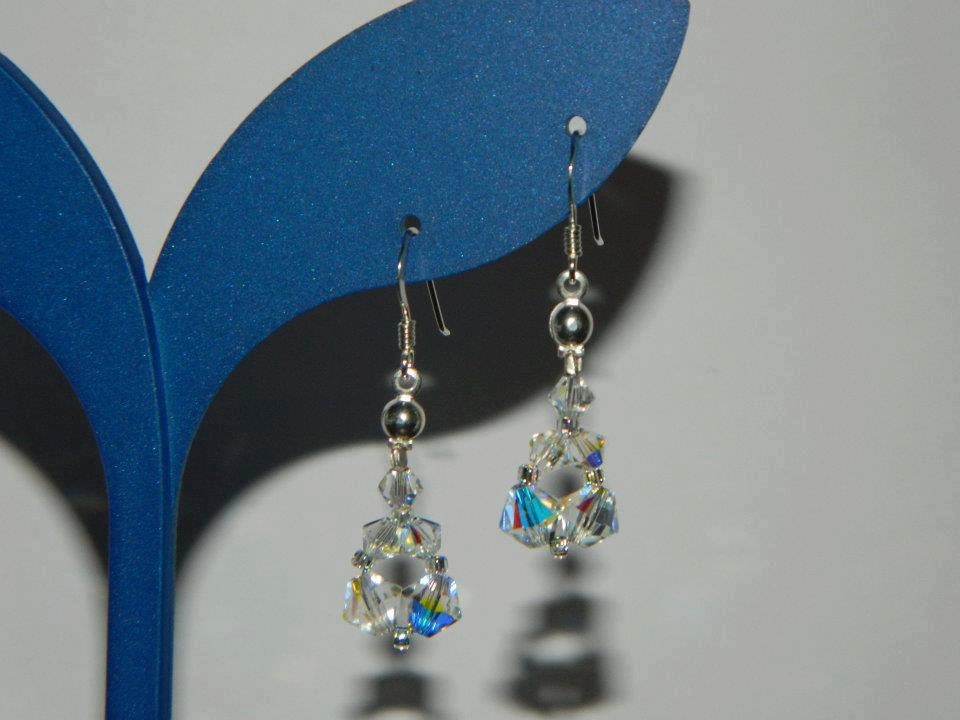 SALE Bridal crystal necklace V shape with Swarovski AB Etsy