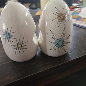 フランシスカン　スターバスト　ショート　ソルト＆ペッパーシェーカー Franciscan Atomic Starburst Salt & Pepper - Etsy