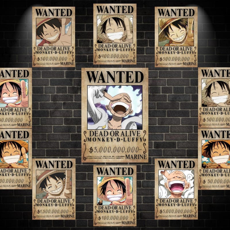 Luffy Wanted Poster Etsy UK luffy-wanted-poster-etsy-uk