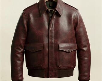 Chevignon Vintage Leather Jacket Pilots Aviator 1957 THORNES Brown