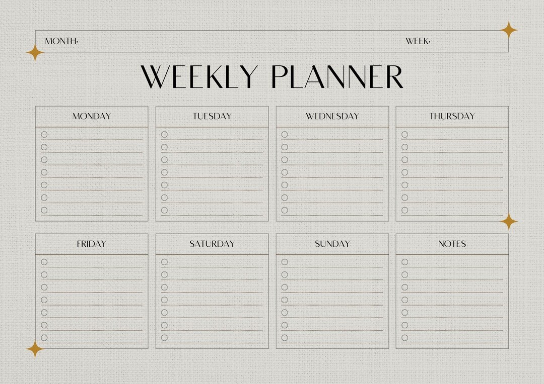 Undated Weekly Planner Printable | Weekly to Do List & Priorities ...