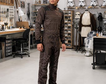 Din Djarin Mandalorian-kostymset | Brun flygdräkt Screen Accurate Cosplay | Star Wars-present till honom
