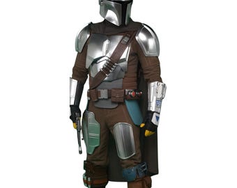 Din Djarin Mandalorian Cosplay Suit | Star Wars Beskar Armor Costume | Bounty Hunter Outfit