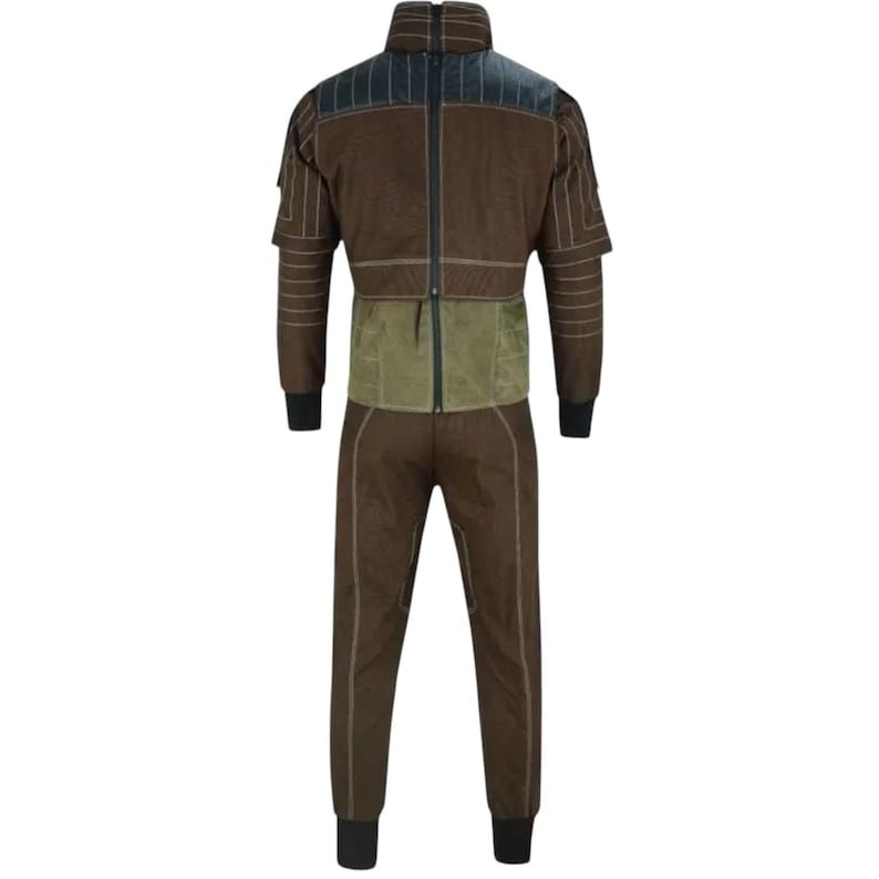 Din Djarin Mandalorian-kostym för män | Säsong 1 Pre-Beskar brun kostym | Star Wars Bounty Hunter Cosplay-present bild 3