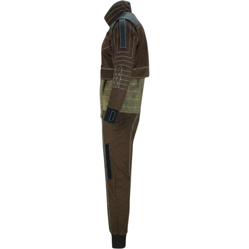 Din Djarin Mandalorian-kostym för män | Säsong 1 Pre-Beskar brun kostym | Star Wars Bounty Hunter Cosplay-present bild 4