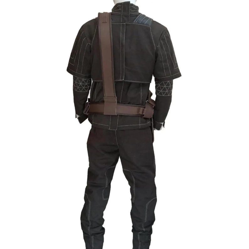 Din Djarin Mandalorian Cosplay-kostym med bälte | Star Wars 3-delad prisjägare-flygdräkt | Beskar-dräkt bild 5
