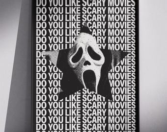 Scream 1996 Movie Poster - Minimalist Slasher Film Wall Art Print - Cinematic Home Decor