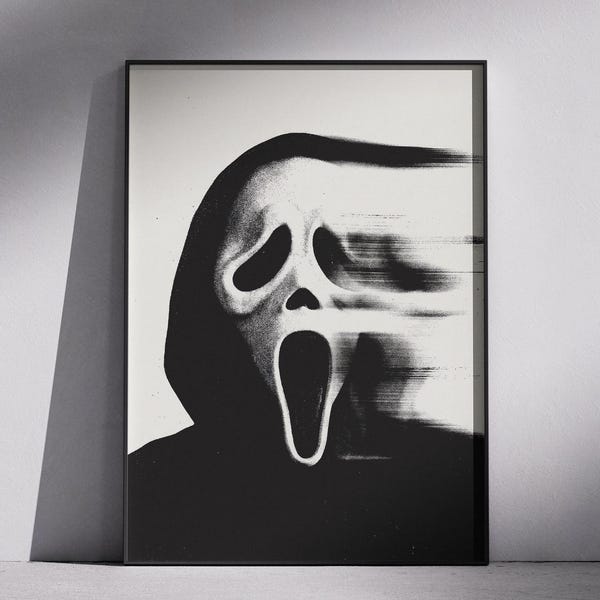 Scream 1996 Movie Poster - Minimalist Slasher Film Wall Art Print - Cinematic Home Decor
