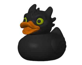 Toothless Dragon Duck Figurine – 3D Printed PLA Desk Decor