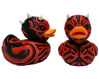 Darth Maul Duck Figurine – Star Wars Inspired 3D Printed PLA Collectible Duck Gift