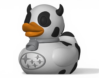 MooMoo Subaru Duck | Funny Cow Duck Decor | PLA 3D Printed Duck | Car Lover Gift | Subaru Inspired Desk Decor | Unique Collectible Duck