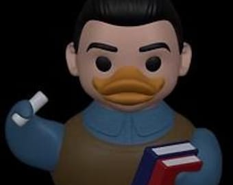 Male Teacher Duck Figure – PLA Printed Teacher Gift, Classroom Decor, Educator Collectible, School Desk Companion