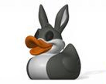 Figura de conejo y pato de dibujos animados / Decoración de escritorio coleccionable impresa en 3D con PLA