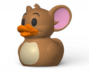 Jerry Duck PLA Figure – Funny Mouse Inspired Desk Decor